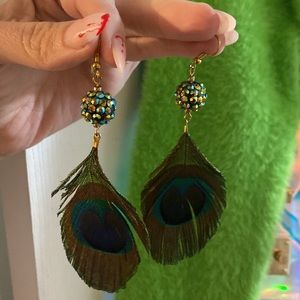 Authentic Peacock Earrings